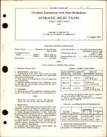 Overhaul Instructions with Parts Breakdown for Hydraulic Relief Valves 27936-1 and 27936-2 (Adel), 