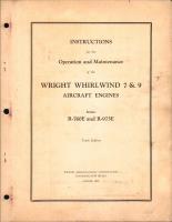 Operation & Maintenance for Wright Whirlwind 7 & 9, and R-760E and R-975E Engines