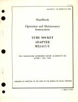 Operation and Maintenance Instructions for Tube Socket Adapter MX1417 U