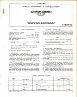 Instructions w Parts Breakdown for Actuator Assembly Part 106332