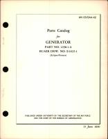 Parts Catalog for Generator Part No.1298-1-A