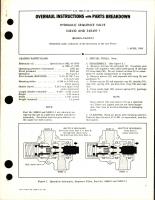 Overhaul Instructions with Parts Breakdown for Hydraulic Sequence Valve - 548410 and 548410-1
