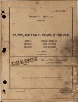 Overhaul Instructions for Power Driven Rotary Pump - Models RG8825F and RG8825A