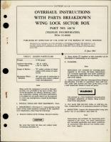 Overhaul Instructions with Parts Breakdown for Wing Lock Sector Box - Part 18176