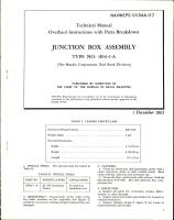 Overhaul Instructions with Parts Breakdown for Junction Box Assembly - Type 1B41-1-A