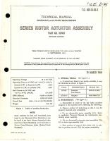 Overhaul with Parts Breakdown for Series Motor Actuator Assembly - Part 109451