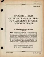 Specified and Alternated Grade Fuel for Aircraft - Engine Combinations