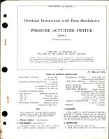 Overhaul Instructions with Parts Breakdown for Pressure Actuated Switch - 1600-1 