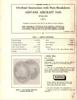 Overhaul Instructions with Parts Breakdown for Axivane Aircraft Fan - X702-159 