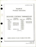 Overhaul Instructions for Floating Control Thermostats 