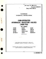  Overhaul Instructions for Cam-Operated Hydraulic Selector Valves (3000 PSI) Part No. 405883 