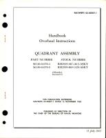 Overhaul Instructions for Quadrant Assembly - Parts S6130-61070-4 and S6130-61070-9 