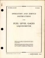 Operation and Service Instructions for Fuel Level Gages
