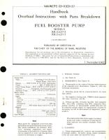 Overhaul Instructions with Parts Breakdown for Fuel Booster Pump RR11620-2, RR11620-3 