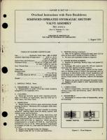 Overhaul Instructions with Parts for Solenoid Operated Hydraulic Shutoff Valve Assembly - 25352-2