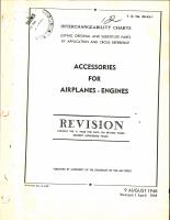 Accessories for Airplanes; Engines Interchangeability Charts Listing Original and Substitute Parts by Application and Cross reference Charts