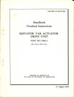 Overhaul Instructions for Elevator Tab Actuator Drive Unit - Part D892-1 