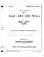 Parts Catalog - P-40E