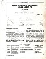 Overhaul Instructions with Parts Breakdown for Axivane Aircraft Fan - X702-133 
