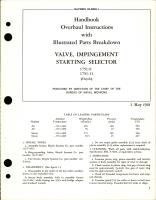 Overhaul Instructions with Illustrated Parts Breakdown for Impingement Starting Selector - 1751-9 and 1751-11