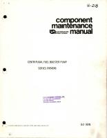 Maintenance Manual for Centrifugal Fuel Booster Pump - Series RR54390