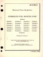 Illustrated Parts Breakdown for Submerged Fuel Booster Pump Models TF28400, TF29600, TF29700, TF51100, TF51600, TF52000, TF53800, TF54700, TF55500 