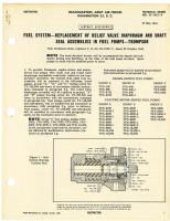 Replacement of Relief Valve Diaphragm and Shaft Seal Assemblies in Fuel Pumps