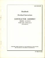 Overhaul Instructions for Contractor Assembly - Model A24A9345 - Type AVR-342-A