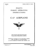 Pilot's Flight Operating Instructions for C-47 Airplane
