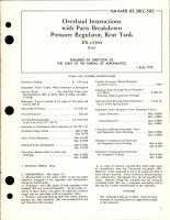 Overhaul Instructions with Parts Breakdown for Rear Tank Pressure Regulator - EX-12360 