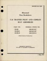 Parts Breakdown for T-28 Trainer Pilot and Copilot Seat Assemblies