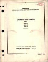 Operation and Service Instructions for Automatic Boost Control Types 1509