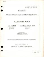 Overhaul Instructions with Parts for Main Lube Pump - LSI Model RR16730A and RR16730D 