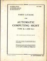Parts Catalog for Automatic Computing Sight Type K-3 and K-4