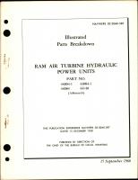 Illustrated Parts Breakdown for Ram Air Turbine Hydraulic Power Units - Parts 44004-1, 44084, 44084-1, and 44140 