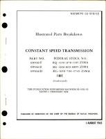 Illustrated Parts Breakdown for Constant Speed Transmission - Parts 685661F, 685661E, 685661D