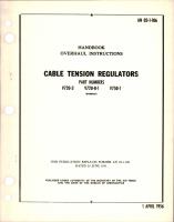 Overhaul Instructions for Cable Tension Regulators - V720-3, V720-8-1, and V750-1