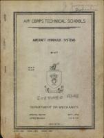 Air Corps Technical Schools; Aircraft Hydraulic Systems