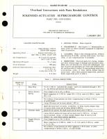 Overhaul Instructions with Parts Breakdown for Solenoid-Actuated Supercharger Control Part No. 1359-526565 