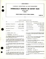 Overhaul Instructions with Parts Breakdown for Hydraulically Operated Air Shutoff Valve - Part 4-337-01