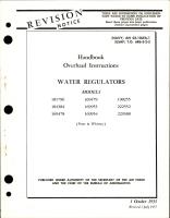 Overhaul Instructions for Water Regulators 