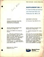 Supplement No. 3 to Overhaul Manual w Parts List - Publication R674-24 - AC Generator Type 28B141-17-B