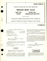Overhaul Instructions with Parts Breakdown for Pressure Relief Valve - Part 503163 