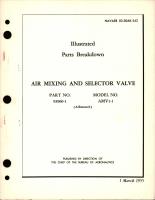 Illustrated Parts Breakdown for Air Mixing and Selector Valve - Part 93960-1 - Model AMV1-1