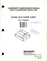 Maintenance Manual with Illustrated Parts List for Strobe Light Power Supply