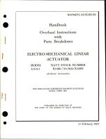 Overhaul Instructions with Parts Breakdown for Electro-Mechanical Linear Actuator Model L16-8-1 and R1680-720-5810-XABN