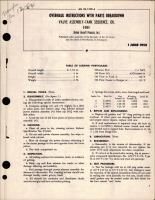 Overhaul Instructions with Parts for Oil Tank Sequence Valve Assembly - U-8990-1