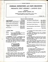 Overhaul Instructions with Parts Breakdown for Pneumatic Strut Assembly - Landing Gear - VS-55274