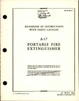 Instructions with Parts Catalog for Portable Fire Extinguisher - A-17