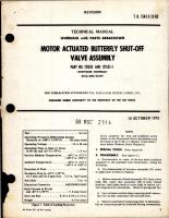 Overhaul with Parts Breakdown for Motor Actuated Butterfly Shut-Off Valve Assembly - Parts 121535 and 121535-1 